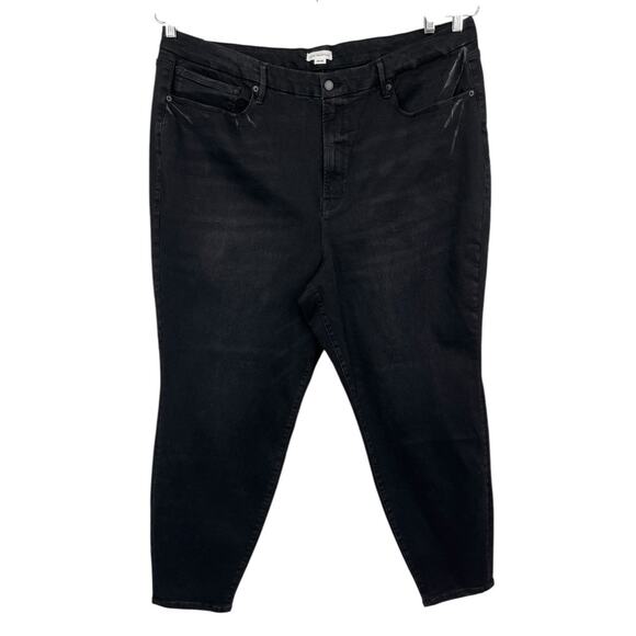 Good American Jeans Good Waist skinny black size 28-32 - Picture 1 of 6